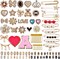 100PCS Gold Shoe Charms – DIY Brooch & Safety Pins for Sneakers, Hats & Accessories